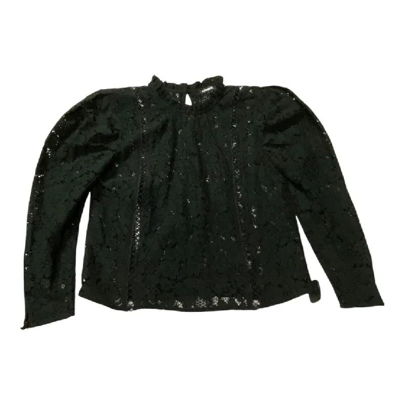 Top Long Sleeve By Express In Black, Size: S