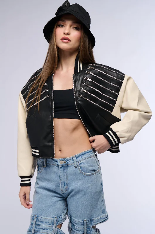 BEAM ME UP ZIPPERED BOMBER