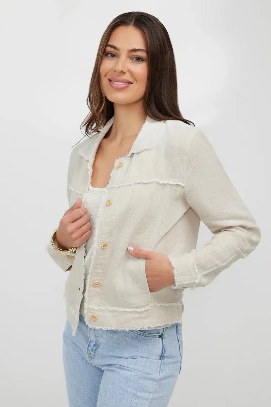 Humidity - Bella Linen Jacket, Natural