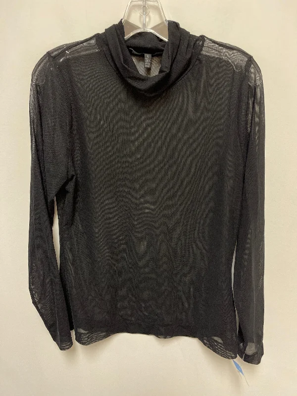 Top Long Sleeve By White House Black Market In Black, Size: L