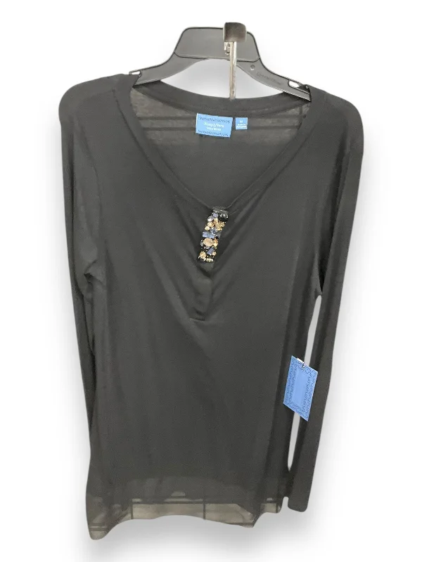 Top Long Sleeve By Simply Vera In Black, Size: M