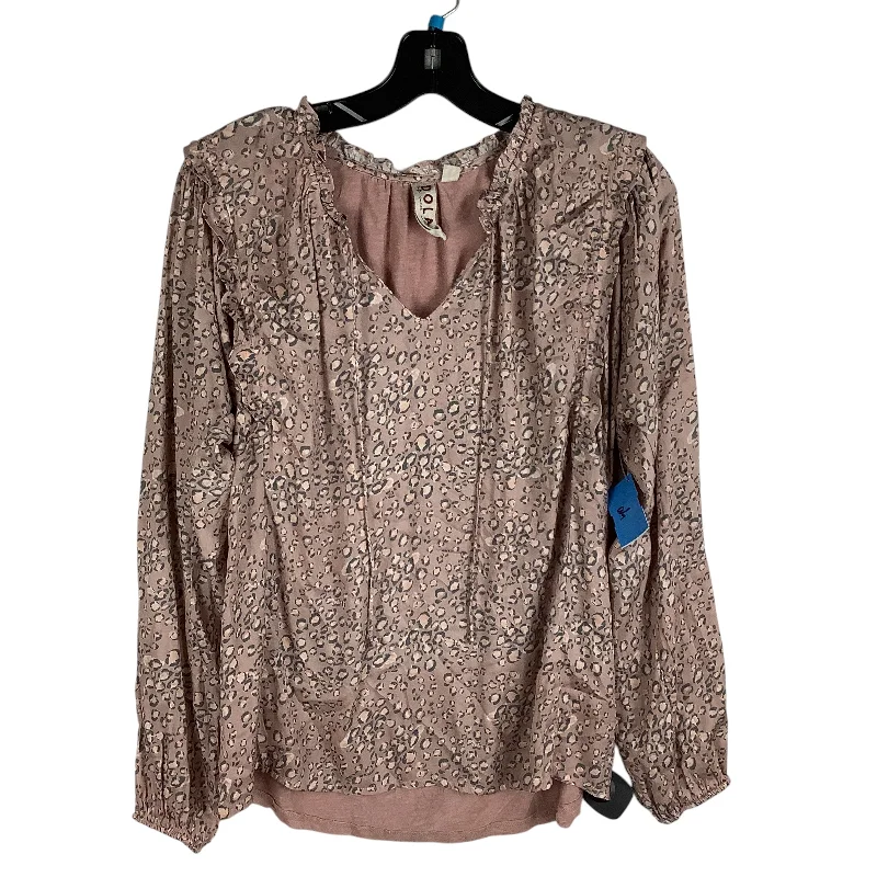 Top Long Sleeve By Dolan Left Coast In Animal Print, Size: M