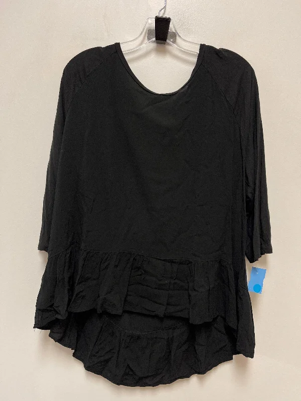 Top Long Sleeve By Loft In Black, Size: 2x