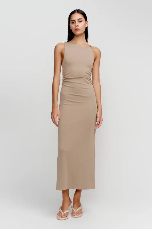 Samara Midi Dress - Porcini