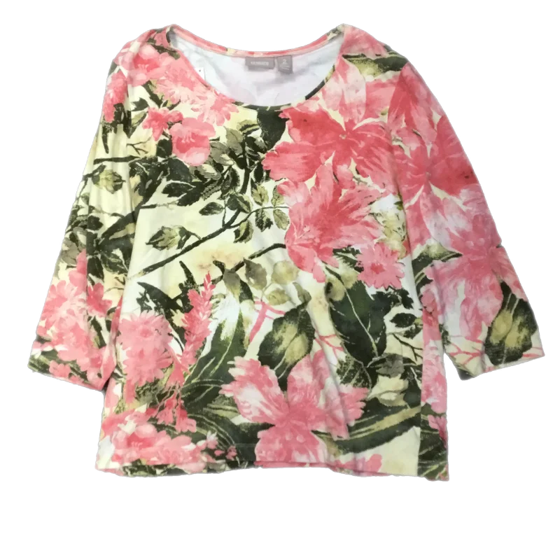 Top Long Sleeve By Chicos In Floral Print, Size: 2