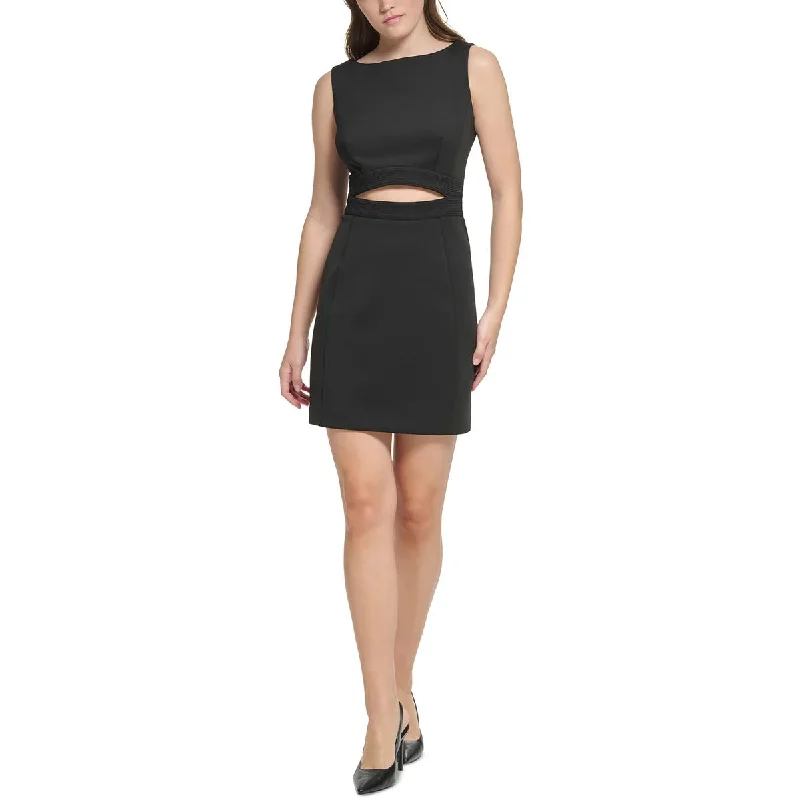 Calvin Klein Womens Cut-Out Mini Sheath Dress