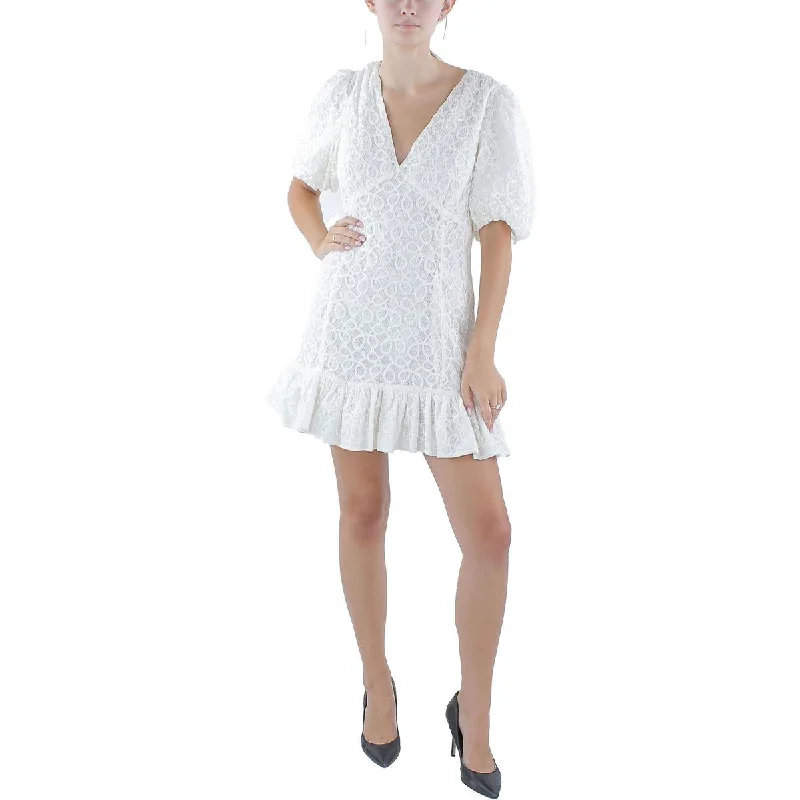 Walter Baker Womens Lace Party Mini Dress