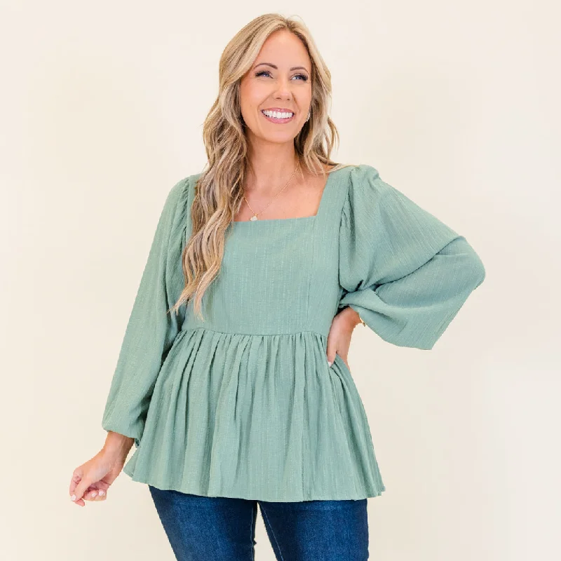 Lovin' On You Top, Seafoam