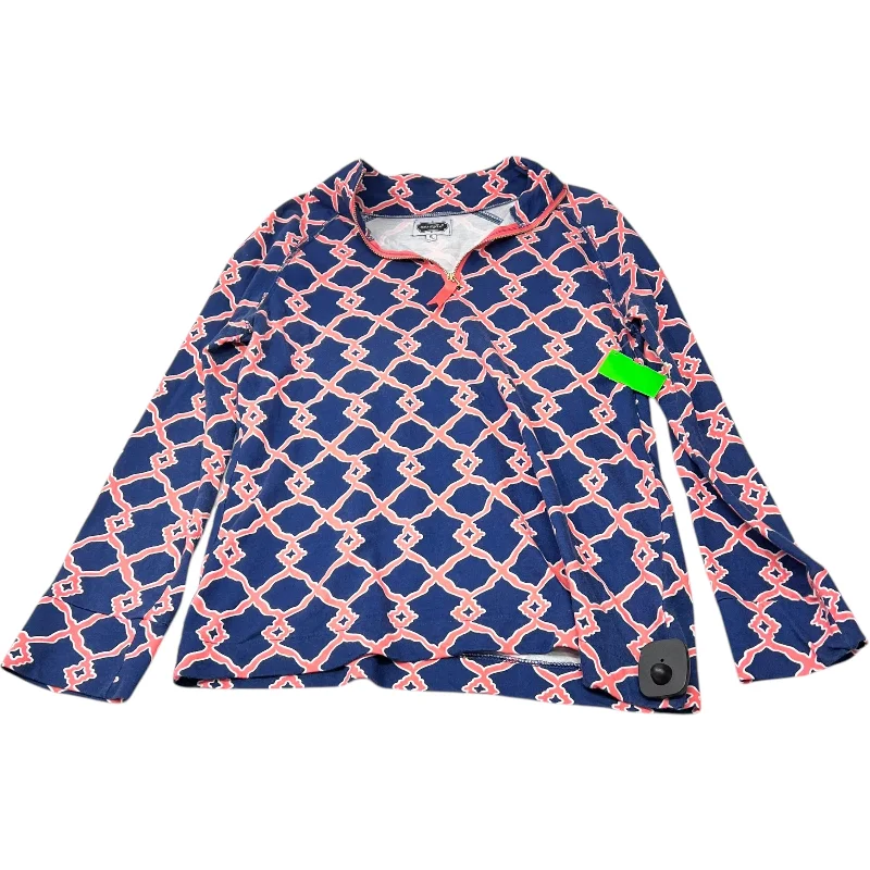 Top Long Sleeve By Mudpie In Blue & Pink, Size: S