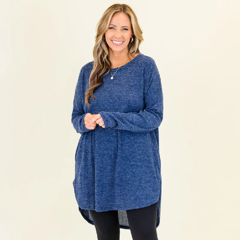 Sincere Story Tunic, Navy