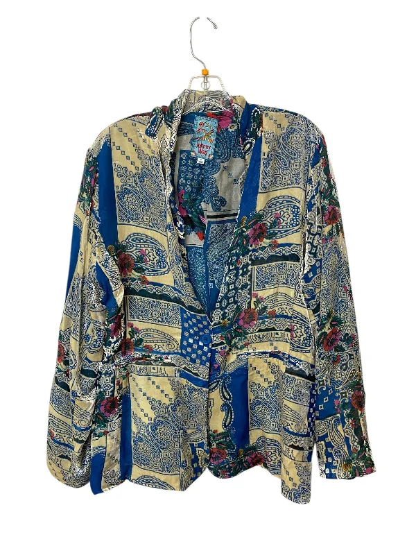 Top Long Sleeve By Johnny Was In Paisley Print, Size: Xl