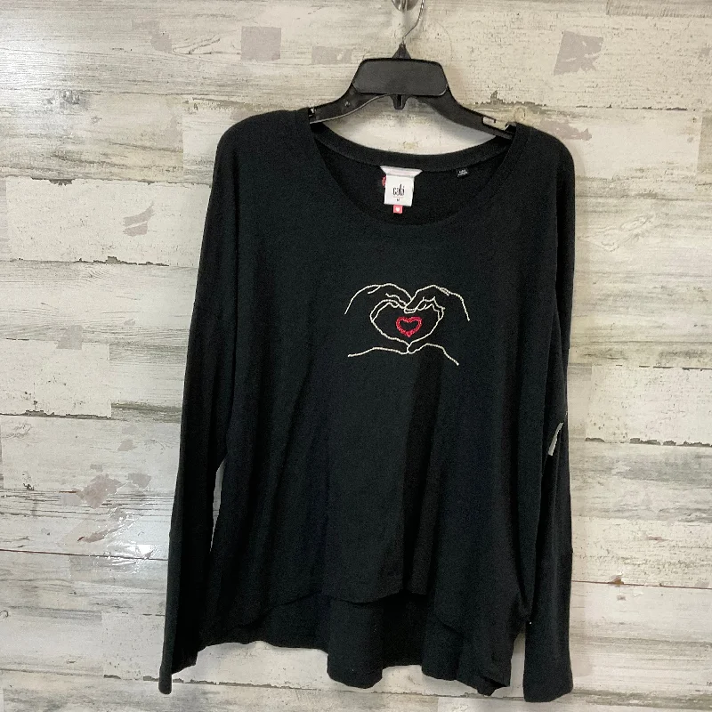 Top Long Sleeve By Cabi In Black, Size: M