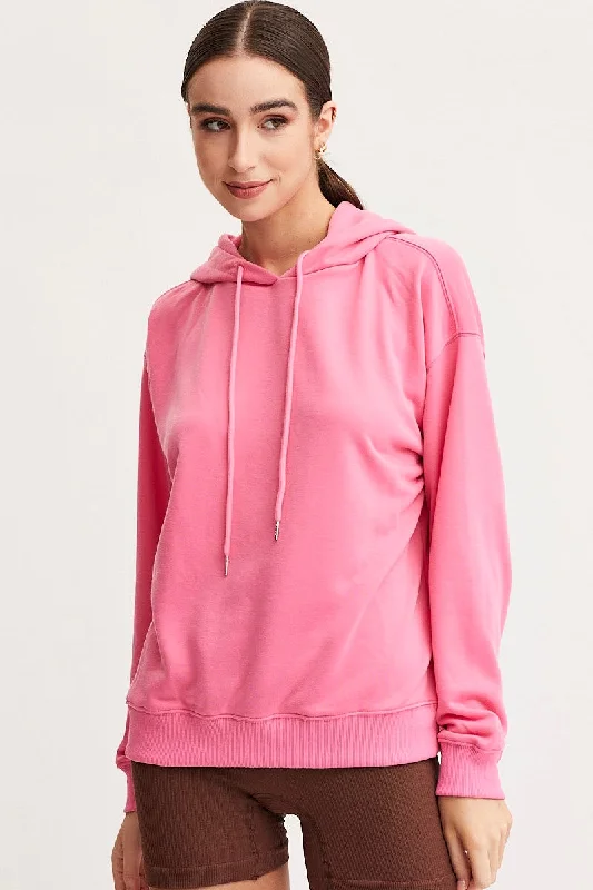 Pink Hoodie Long Sleeve