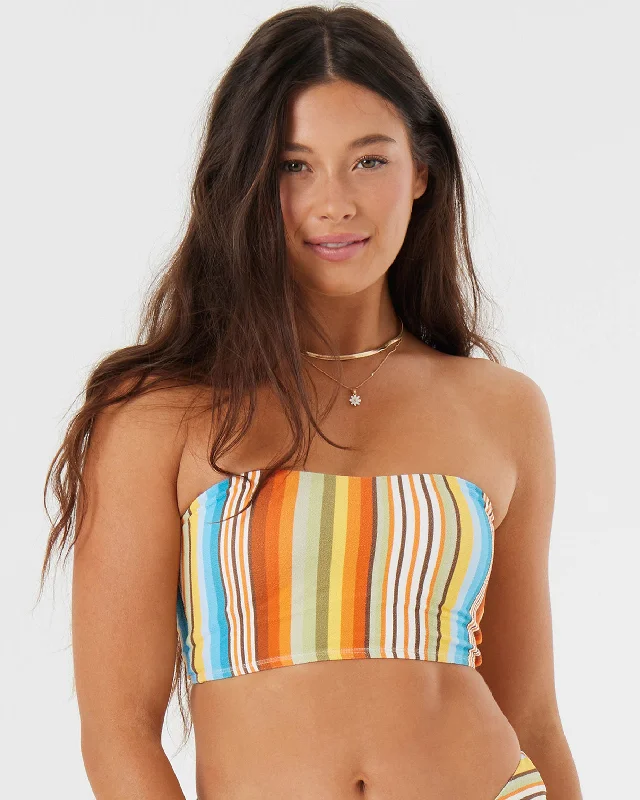 Strapless Longline Bikini Top - Multi