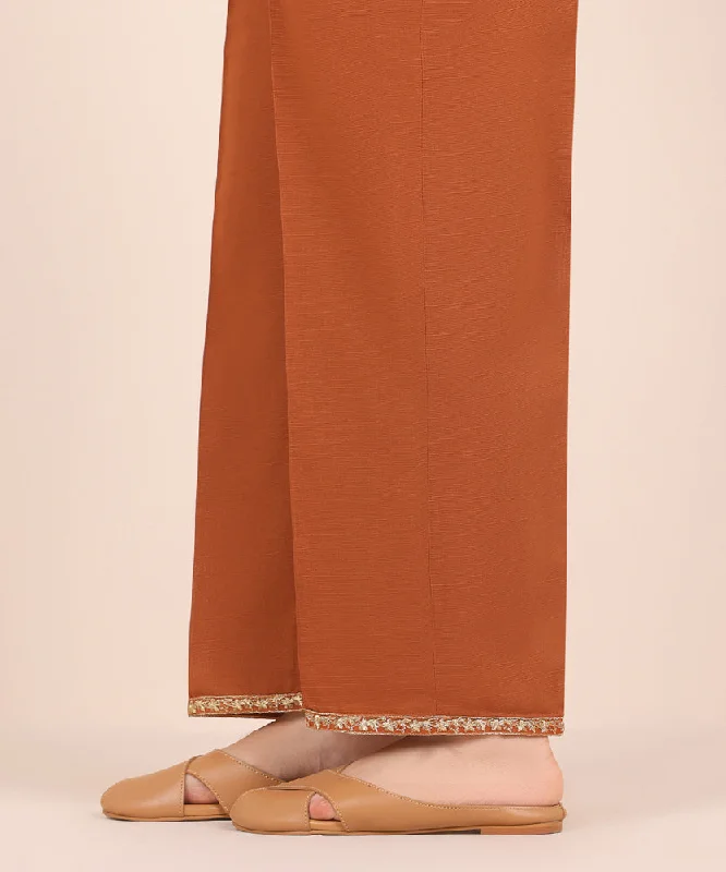 Embroidered Light Khaddar Pants