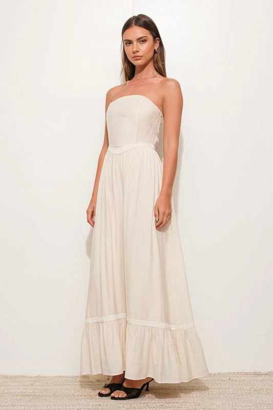 Strapless Bustier Maxi Dress