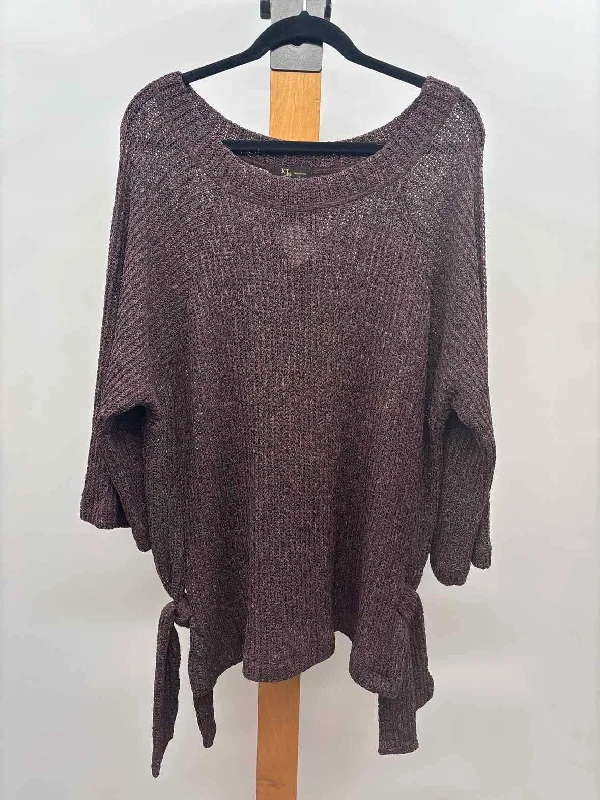 KLD Women's Size S maroon Heathered Sweater