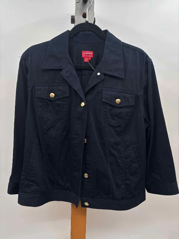 Chaps Women's Size XL Navy Solid Jacket