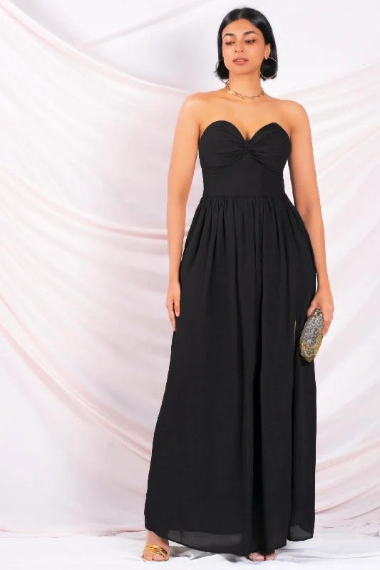 Black Sweetheart Maxi Dress