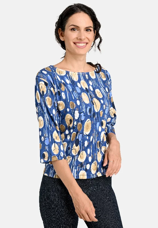 Peacock Print Top