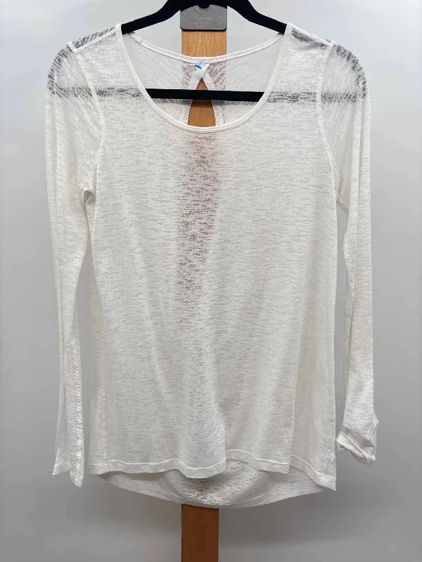 Unbranded Women's Size M White Heathered Long Sleeve Shirt