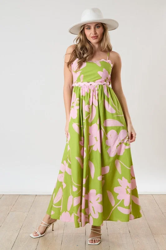 Sweet Caroline Ric Rac Floral Maxi