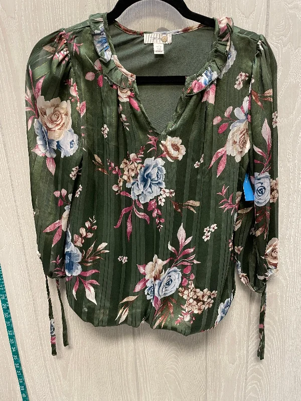 Blouse Long Sleeve By Tamara In Floral Print, Size: Xs