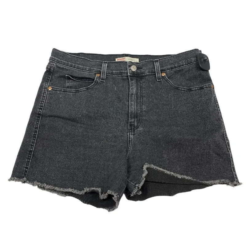 Black Denim Shorts Levis, Size 14