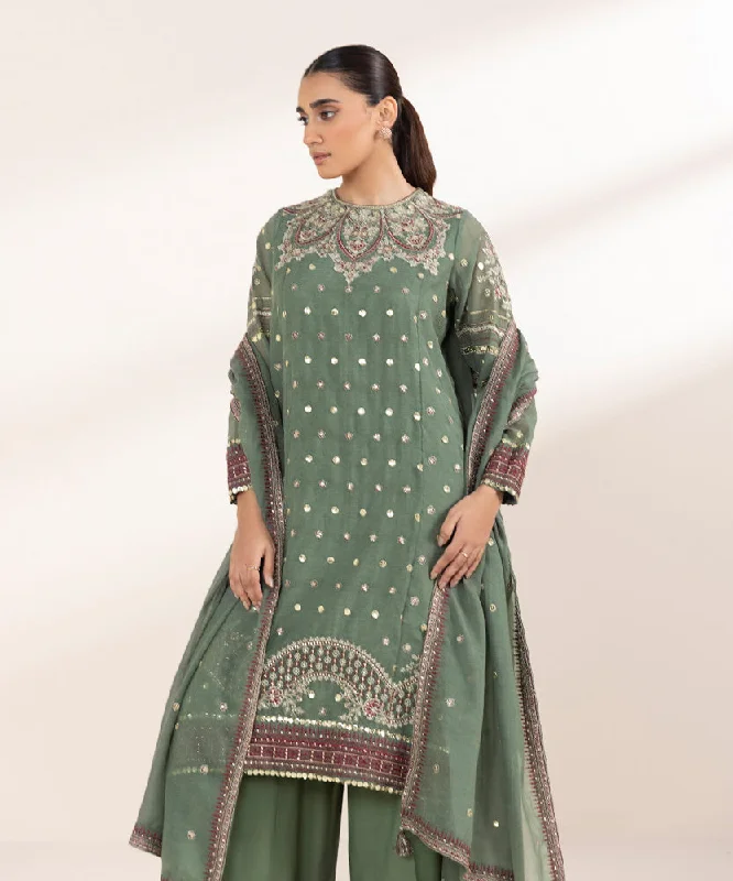 3 Piece - Embroidered Karandi Suit