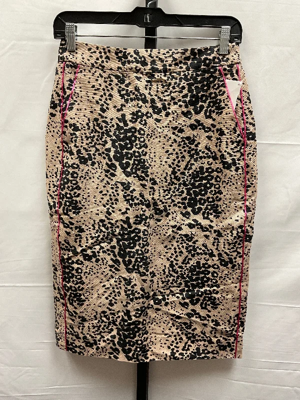 Animal Print Skirt Midi J. Crew, Size 4