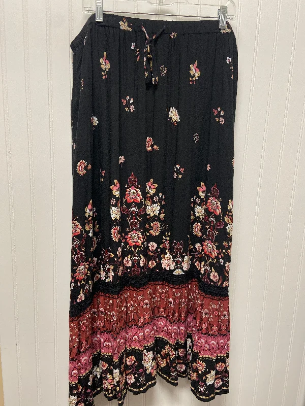 Black Skirt Maxi City Chic, Size Xl