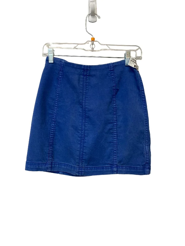 Blue Denim Skirt Mini & Short Free People, Size 6