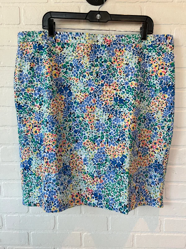 Blue & White Skirt Mini & Short J. Crew, Size 18