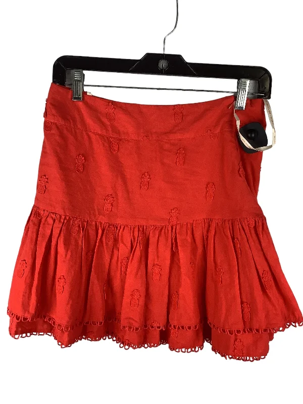 Red Skirt Designer Farm Rio, Size S