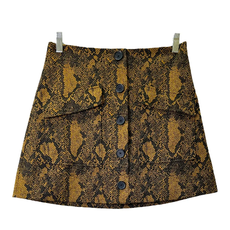 Snakeskin Print Skirt Mini & Short By Joie, Size: 4