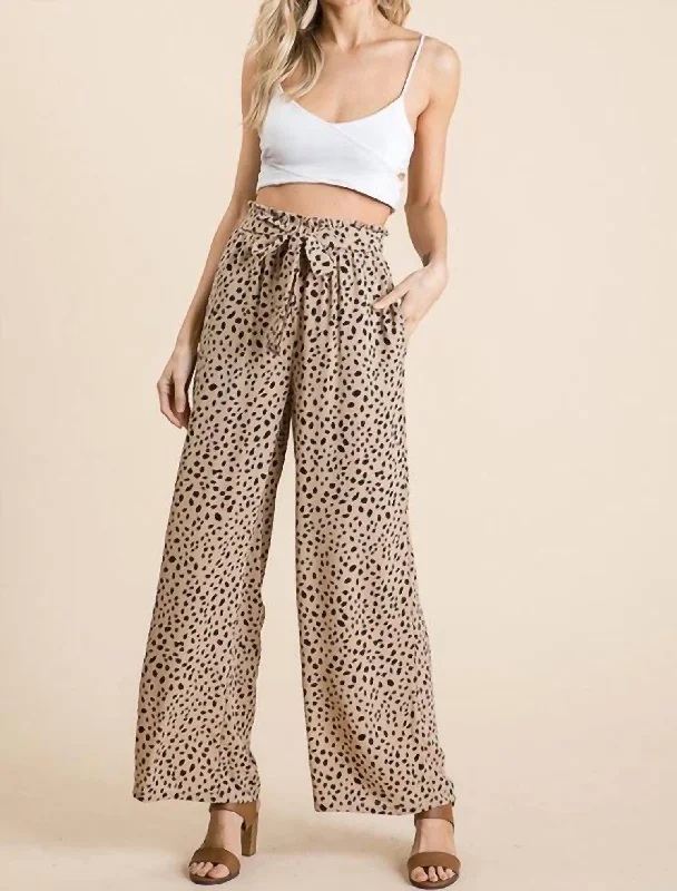 Paperbag Pants In Leopard