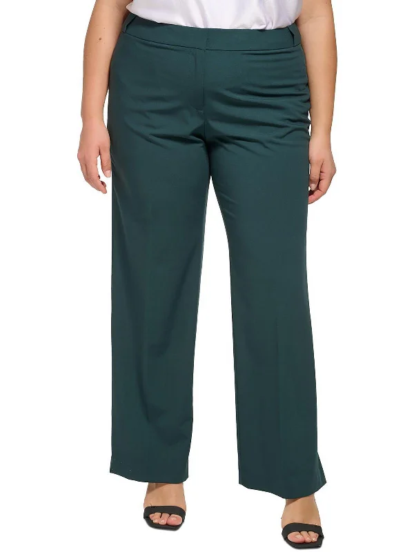 Plus Highline Womens Tapered Leg Formal Dress Pants