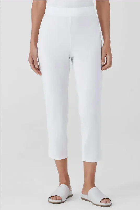 Slim Cropped Pant In White