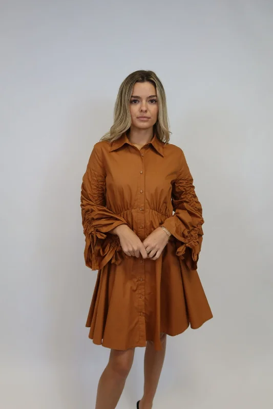 THE LONGHORNS RUCHED DRESS