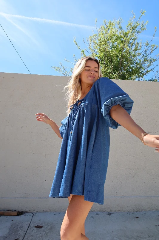 FIND ME NOW DENIM DRESS