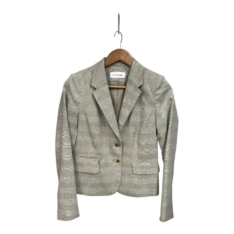 Blazer By Calvin Klein In Grey, Size: S