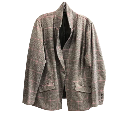 Blazer By Torrid In Grey & Pink, Size: 3x