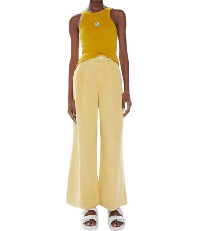 Hi Waist Pouty Prep Ankle Jeans In Misted Yellow