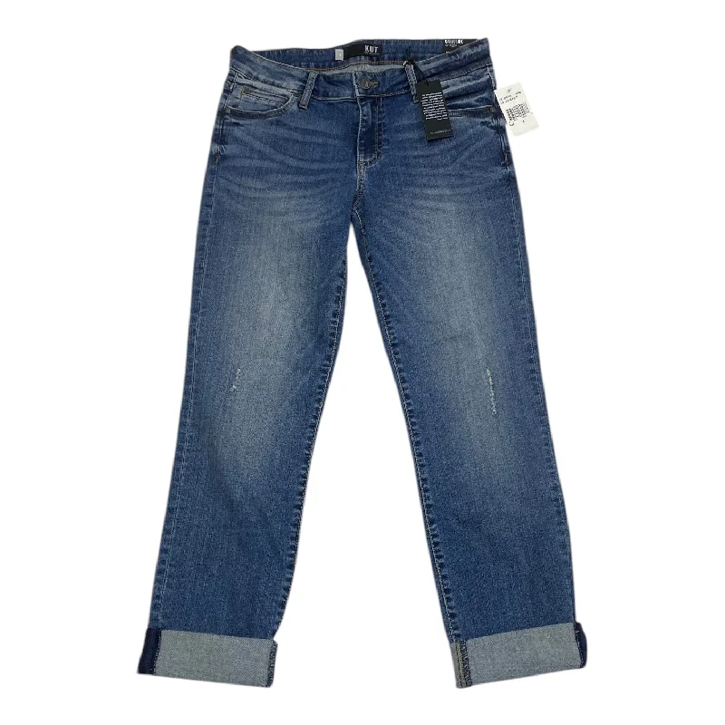 Jeans Boyfriend By Kut In Blue, Size: 4