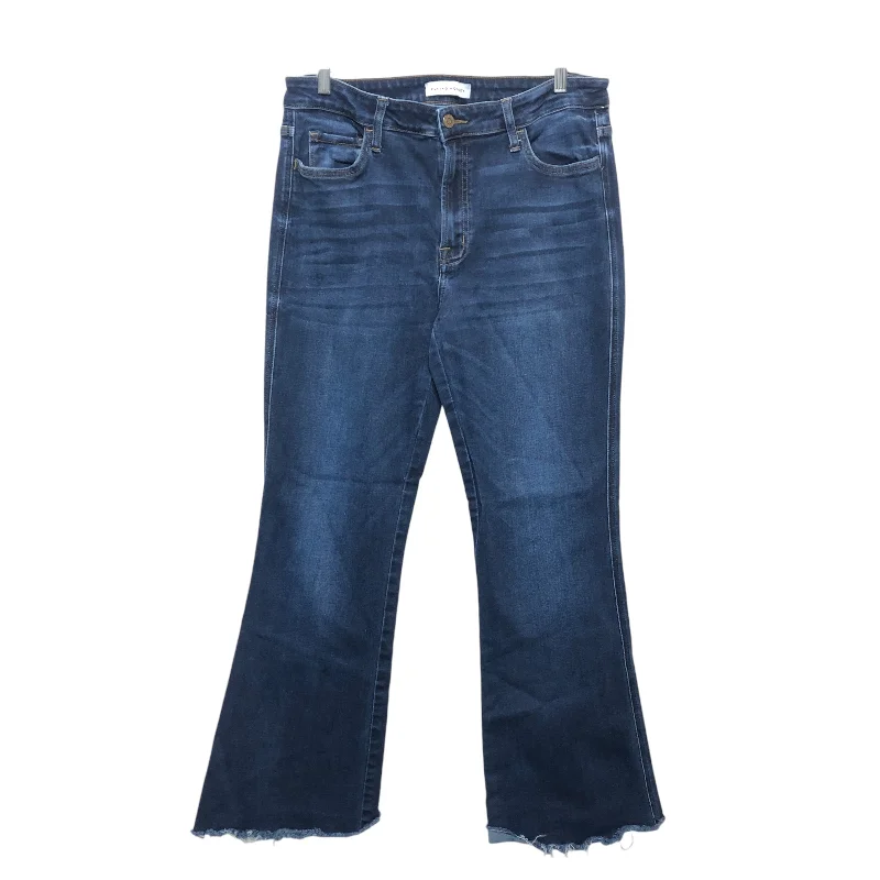 Jeans Flared By Flying Monkey In Blue Denim, Size:14