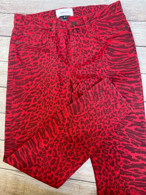 Jeans Skinny By Current/elliott In Leopard Print, Size: 4