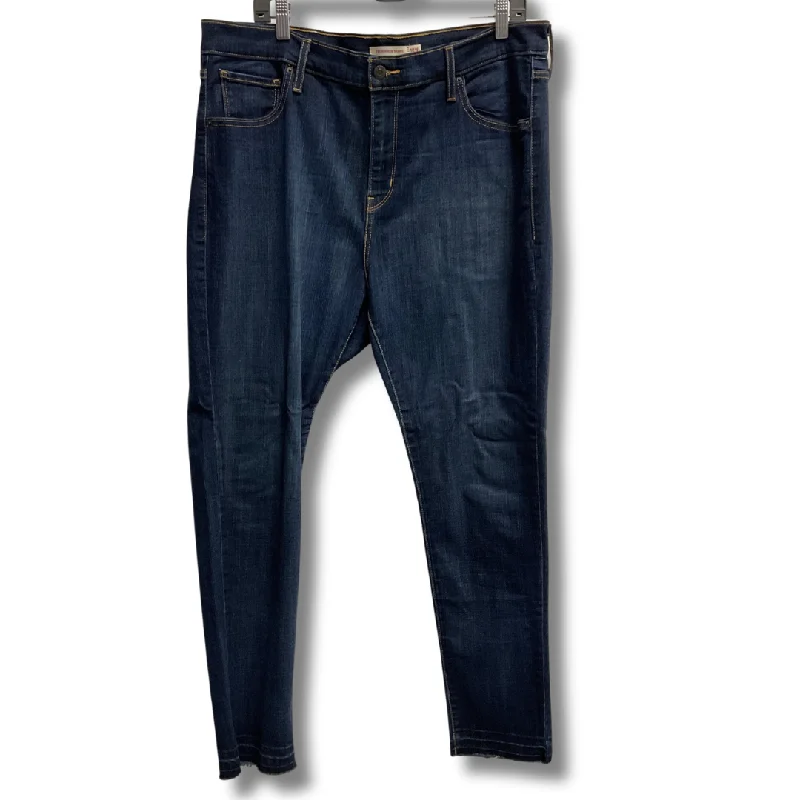 Jeans Skinny By Levis In Blue Denim, Size: 18