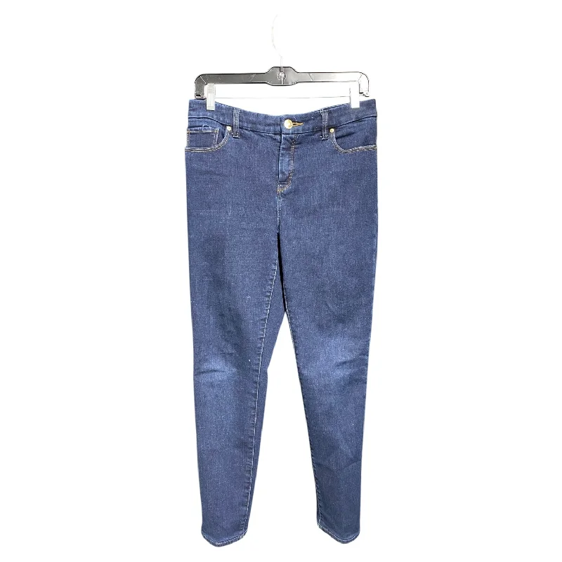 Jeans Straight By Chicos In Blue Denim, Size: 4