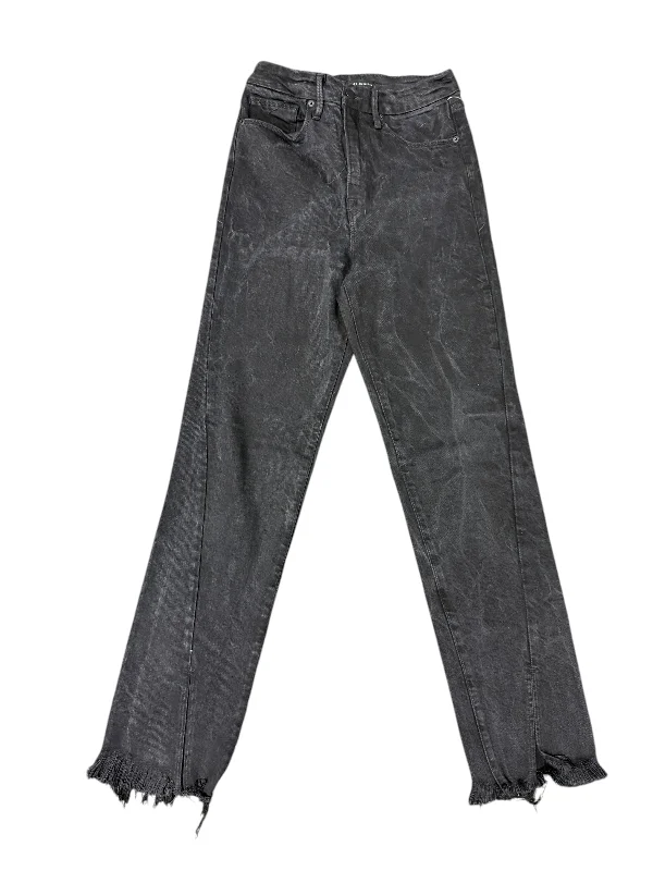 Jeans Straight By Good American In Black Denim, Size: 6