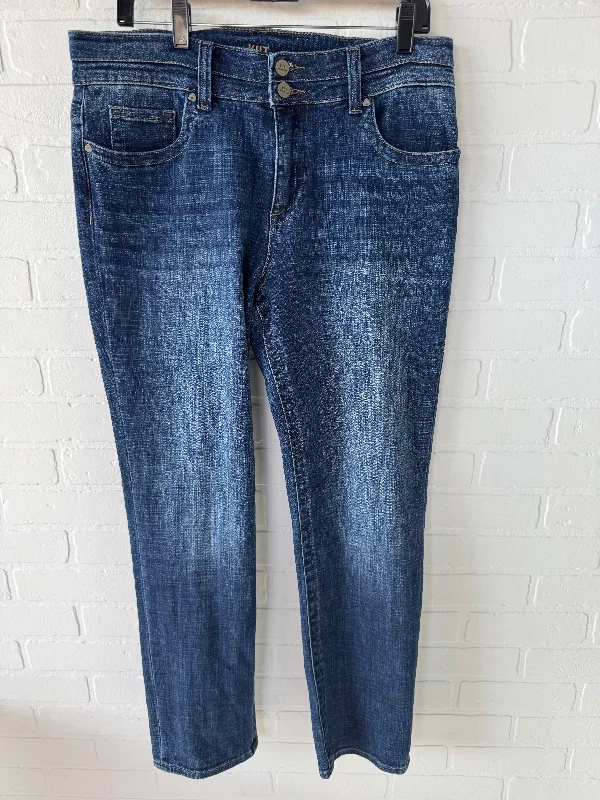 Jeans Straight By Kut In Blue Denim, Size: 12